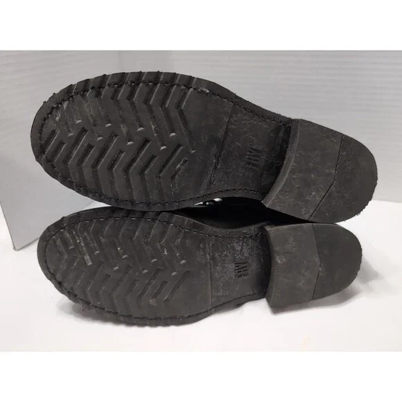 FRYE Womens Size 6B Black Leather Laces Ankle Fashion Western Boots Pre-owned - Picture 5 of 10